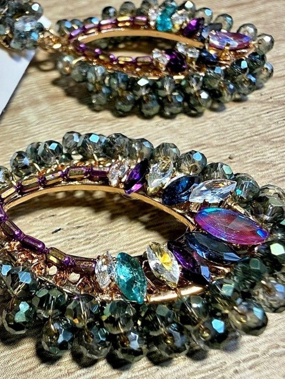 Beaded Crystal Statement Earrings